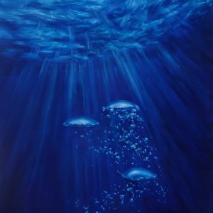 "101 Breaths Deep" - Oil on canvas, 32x56 inches, 2022 - 6.000 $