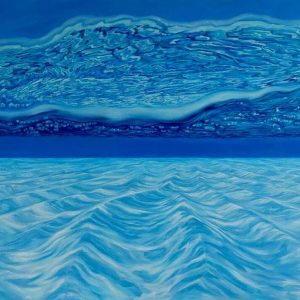 "The big splash Theorie" - Öl auf Leinwand, Ø101 cm, 2022 - 5.000 €
