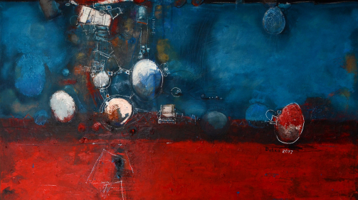 "Abstrakt Rot" -  Öl auf Leinwand, 100x140 cm, 2017 - 5.500 €