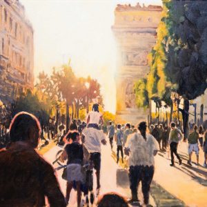 “Sunday walk” – oil on canvas, 55x46 cm, 2022
