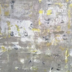 "Silver Bead" - Mixed Media on Canvas, 80x80 cm, 2022