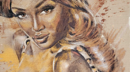 „Naomi” - Acryl auf Leinwand, 100x80 cm, 2022