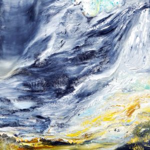 ¨Between Chaos and Calm¨ - Acrylic and Oil Mixed on Canvas, 48 x 36 inches, 2024