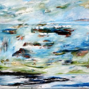 ¨Scattered Dreams¨ - Acrylic and Oil Mixed on Canvas, 48x48 inches, 2025