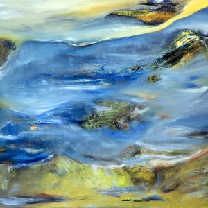¨Waves of Grace¨ - Acrylic and Oil Mixed on Canvas, 36 x 48 inches, 2024