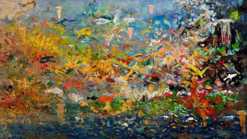 ¨SPLASH¨ - 42 x78 inches, oil on linen