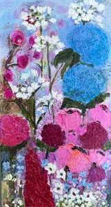 ¨Summer Garden 1¨ - Acrylic on Canvas, 20 x 16 inches/ 50 X 40 cm, 2025