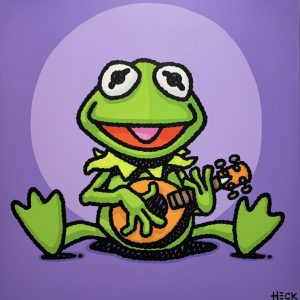Toy Kermit, 2024  Acrylic on Canvas  36 X 36 in.