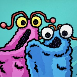 Greetings Yip Yip, 2025  Acrylic on Canvas  24 x 30 in.