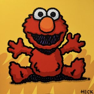 Elmo Push, 2025  Acrylic on Canvas  24 x 24 in.
