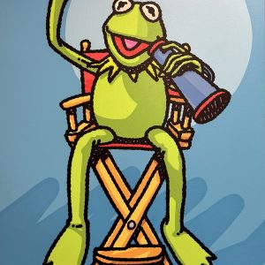 Kermit- it’s a Wrap, 2025  Acrylic on Canvas  36 x 60 in.