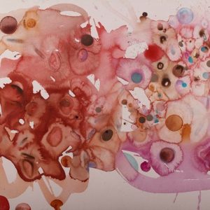 "Unexpected", (Large framed) Watercolor and gouache on archival paper. framed 34.5 x 46 inches, 2018