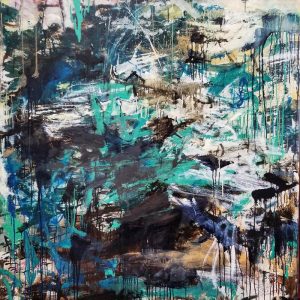 °Green Brown Marsh° - Oil on Canvas, 48x48 inches, 2022