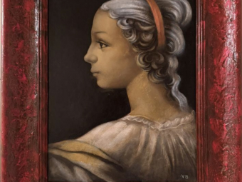 Portrait of Marina, 2009, Oil on panel, 12 x 16 inches