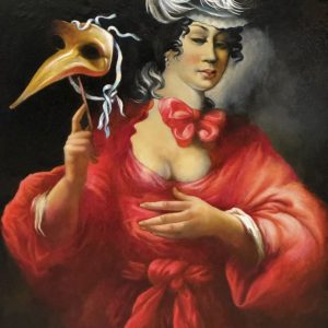 Portrait of Elena, 2010-2023, Oil on canvas, 36 х 42 inches