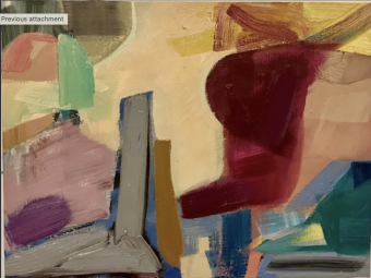 "Give Your Heart to the Hawks' - oil on linen, 18 x 24 inches, 2025