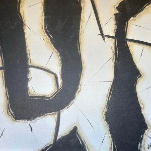 "Jagged Contrast" - Acrylics on canvas, 36 x 36 x 1.5 inches, 2025