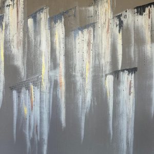 "Icicle Veil" - Acrylics on canvas, 60 x 48 x 1.5 inches, 2025