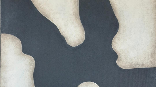 "Silent Bonescape" - Acrylics on canvas, 36 x 48 x 1.5 inches, 2025