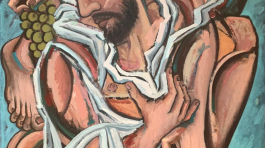 "The Ancient Man" - Oil on canvas, 115×115 cm, 2025