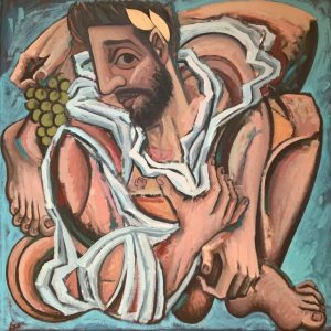 "The Ancient Man" - Oil on canvas, 115×115 cm, 2025