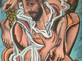 "The Ancient Man" - Oil on canvas, 115×115 cm, 2025