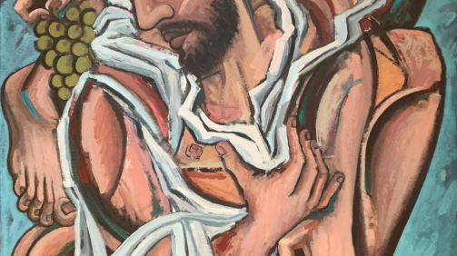 "The Ancient Man" - Oil on canvas, 115×115 cm, 2025