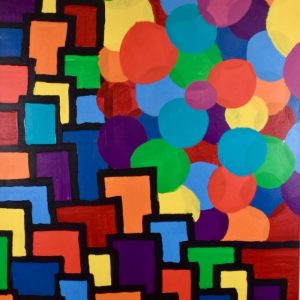 "Nine Fifths" - Acrylic on canvas, 60 × 48 × 2 inches, 2021