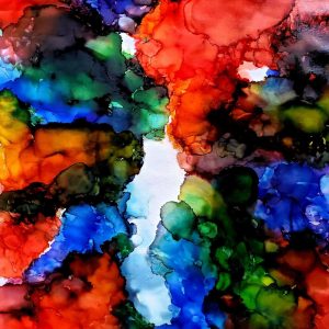 "The Autumn Creek" - Ink on Canvas, 80X60 cm, 2024