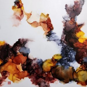 "The Poetry of Huangshan" - Ink on Canvas, 80x100 cm, 2023