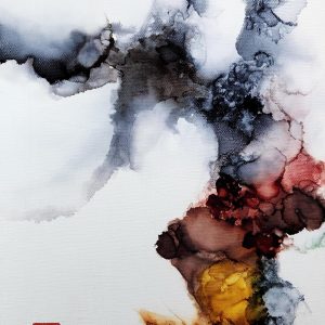 "The Scenic Window of Huangshan 1" - Ink on Canvas, 40X30 cm, 2023