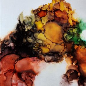 "The Scenic Window of Huangshan 3" - Ink on Canvas, 40X30 cm, 2023