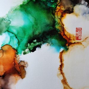 "The Scenic Window of Huangshan 4" - Ink on Canvas, 40X30 cm, 2023