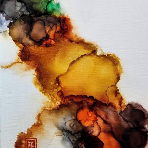 "The Scenic Window of Huangshan 5" - Ink on Canvas, 40X30 cm, 2023