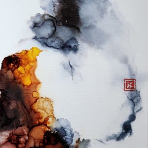 "The Scenic Window of Huangshan 6" - Ink on Canvas, 40X30 cm, 2023