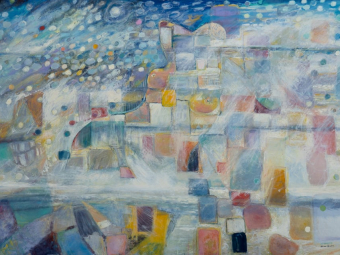 "Kymopoleia" - Oil on Linen , 61X94 inches, 2022