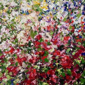 "Garden of Dreams" - acrylic on canvas, 90X60 cm, 2023