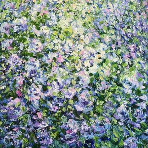 "Enamour Garden" - acrylic on canvas, 90X60 cm, 2023