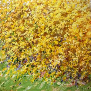 "Yellow Breeze" - acrylic on canvas, 124X124 cm, 2024