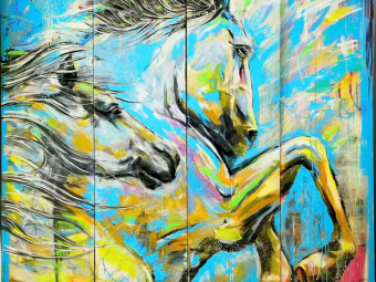 “Freedom” – Acrylic and Oil on Canvas, 160 × 180 cm/ 63X71 inches , 2025