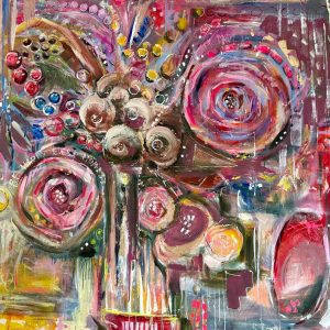 “Golden Leaf” – Acrylic, Gold Leaf, and Sand on Canvas, 130 × 150 cm/51x59 inches , 2025