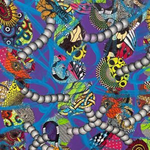 “We Are all one” – Acrylic & collage on canvas, 48 x 36 inches, 2020