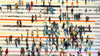 “CROSSING LINES” - Oil on canvas, 100 × 80 cm/39x31 inches, 2023