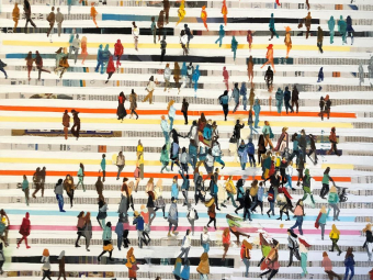 “CROSSING LINES” - Oil on canvas, 100 × 80 cm/39x31 inches, 2023