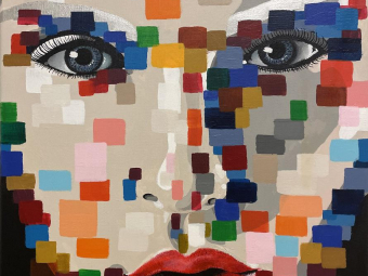 "A Woman’s Colors" - Acrylic on canvas, 24 x 20 inches, 2024