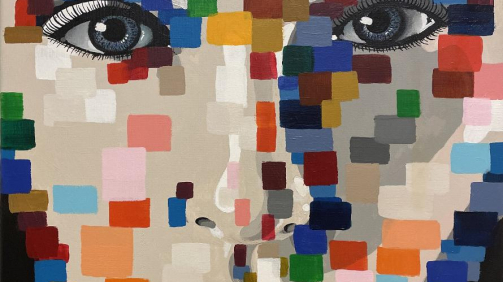 "A Woman’s Colors" - Acrylic on canvas, 24 x 20 inches, 2024