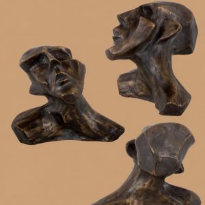 “Infinite Gaze” - Bronze with black patina, 23 x 25 x 23 inches, 7 lbs, 2015