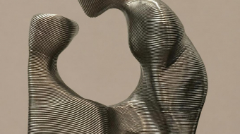 “Mother & Child: Arrival” - Resin & Silver Paint, 54X48X30 inches, 40 lbs, 2025