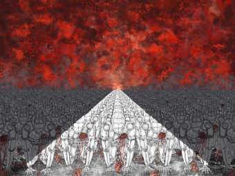 “ORDER” - Digital painting, fine art aluminium print, oil brush No.12, software Procreate, 95 × 80 × 2.5 cm, 2025