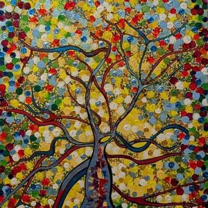 “WISH TREE / HIGHLIGHTS OF NEW YORK” - Acrylic and marker on canvas, 80x60 cm, 2026